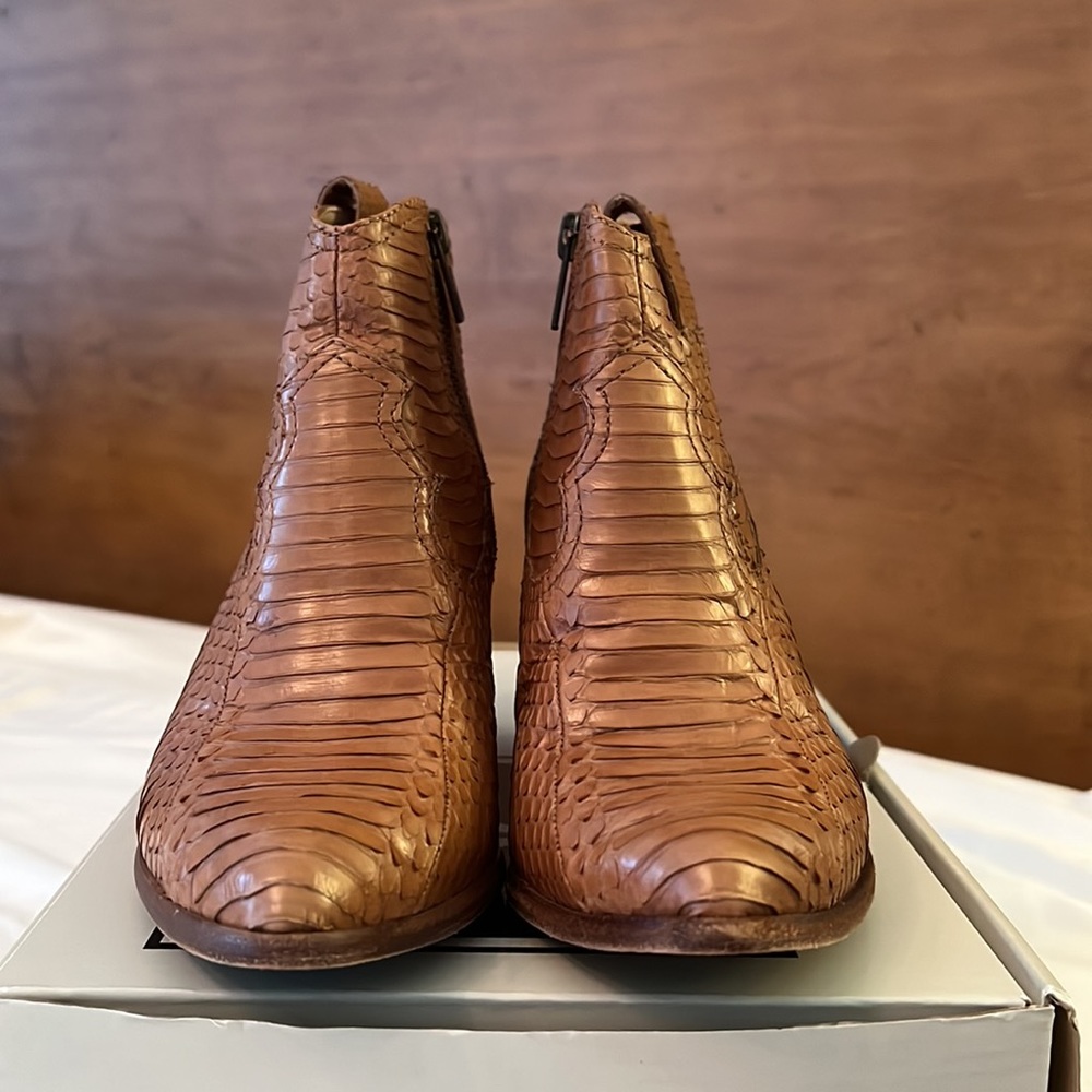 Frye Reina Snake Bootie Cognac - Picture 5 of 12